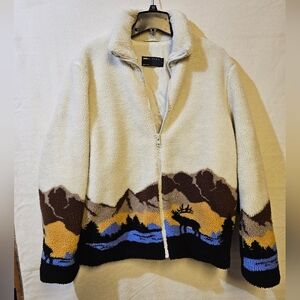 Asos Mountain Scene Fleece Jacket